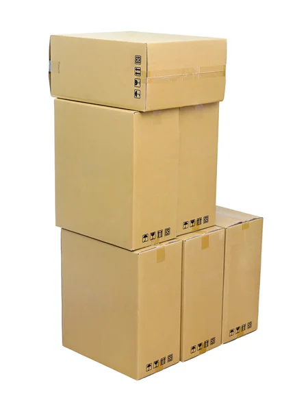 Pila de cajas de cartón — Foto de Stock