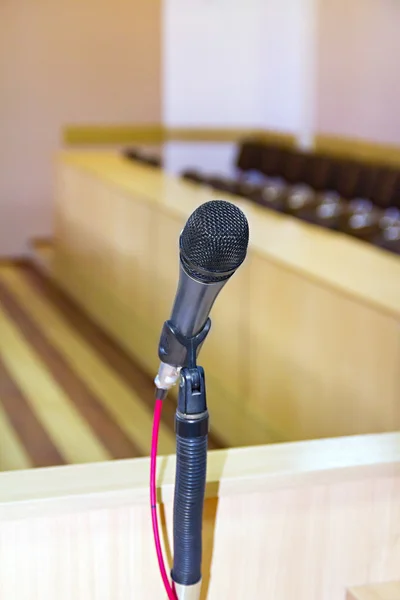 Microphone at the podium — Stock Photo, Image
