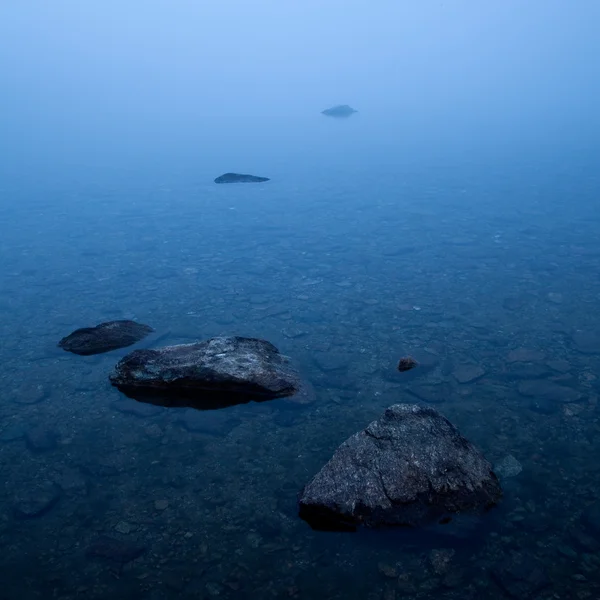 Brume sur le lac Stok Fotoğraf