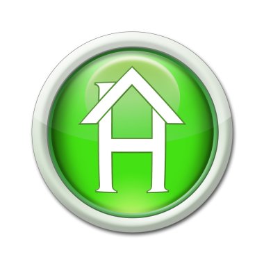 Bouton internet maison clipart