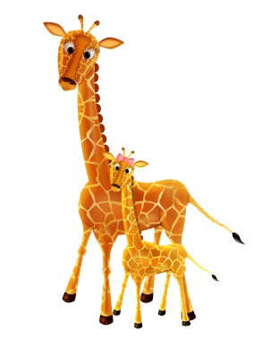 Maman girafe et son bébé