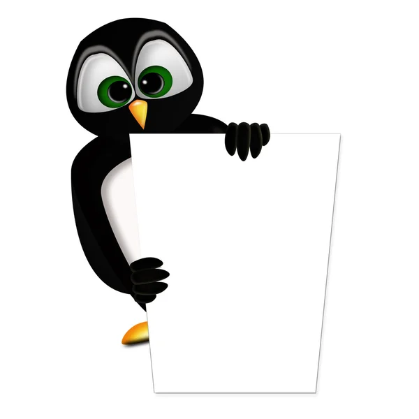 Le pingouin qui fait de la pub — Stockfoto