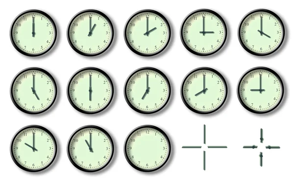 Les douze heures de l 'horloge —  Fotos de Stock