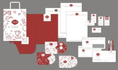 Editable corporate Identity template clipart