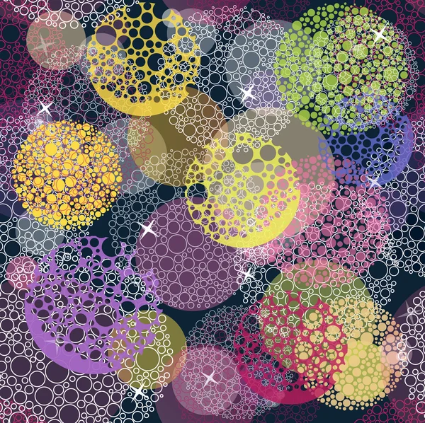 Patroon van de achtergrond van de cirkel van abstracte schattig naadloze polka dot. — Stockvector