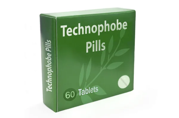 Technophobia gyógyítás fogalma. — Stock Fotó