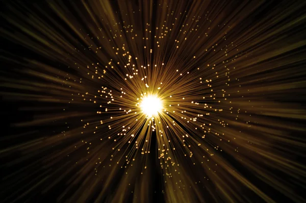 Golden fiber optic abstract — Stock Photo, Image