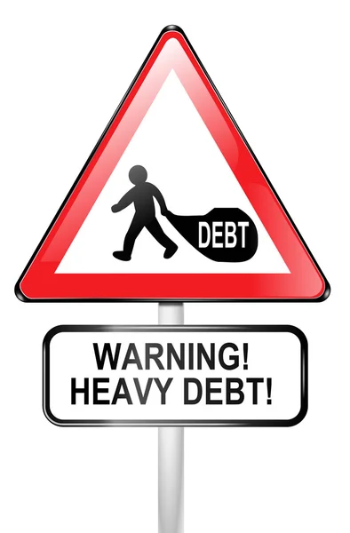 Segnalazione del debito . — Foto Stock