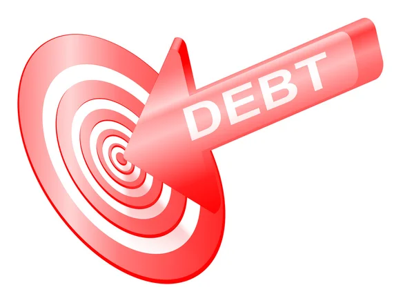 Alvo da dívida . — Fotografia de Stock