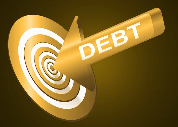 Cíl dluh. — Stock fotografie