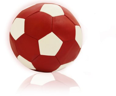 Soccer red ball clipart