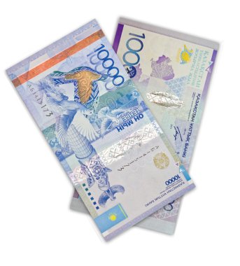 A pair of ten thousand Kazakhstan tenge clipart