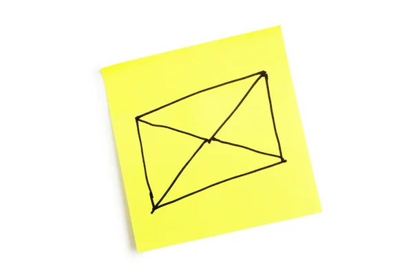 张黄色的纸信封的形象 — 图库照片