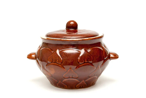 The glossy ceramic pot — Stock Photo, Image