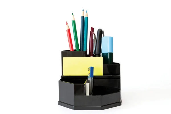 Blyertspennor, pennor, markörer och andra saker — Stockfoto