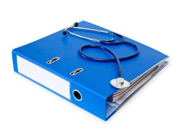 Stethoscope and a folder clipart