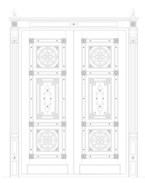 O desenho das portas de entrada — Fotografia de Stock