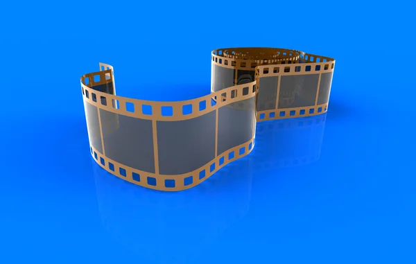 Film on a dark blue background — Stock Photo, Image