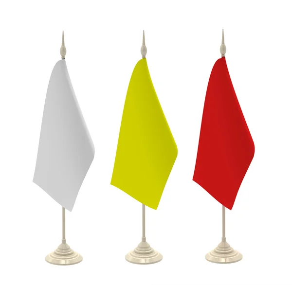 Tři vlajky — Stock fotografie