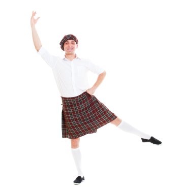 Smiley dancer posing clipart