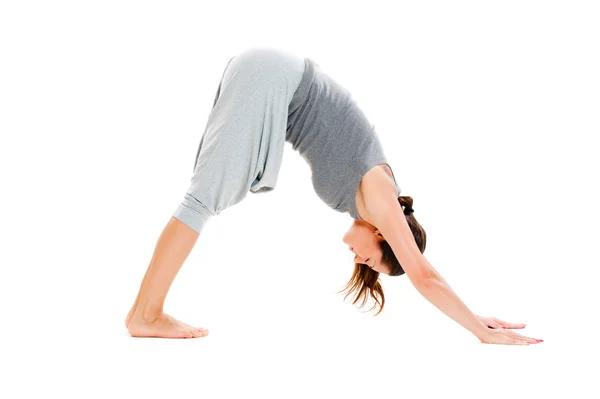 Mujer haciendo ejercicio de flexibilidad —  Fotos de Stock