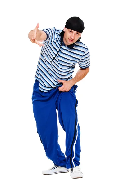 Hip hop dancer pointing at you — Stock Photo, Image