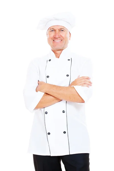 Portrét veselý šéfkuchař — Stock fotografie
