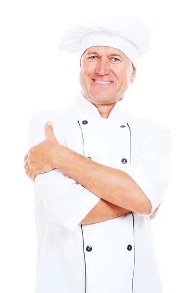 Portrét veselý šéfkuchař — Stock fotografie