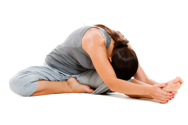 Girl doing flexibility exercise — Stock Photo, Image