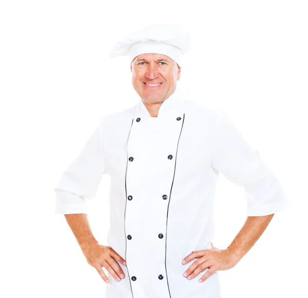 Portret van smiley chef-kok — Stockfoto