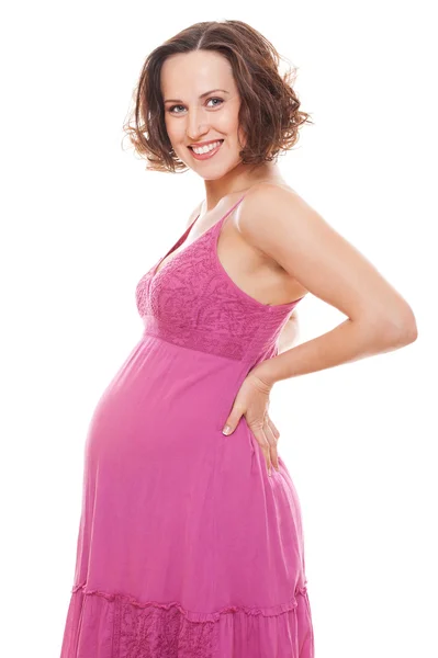 Νεαρή έγκυο γυναίκα που παρουσιάζουν — Φωτογραφία Αρχείου