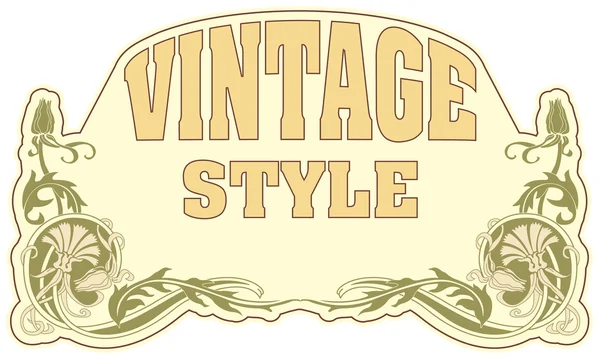 Vintage styl popisek — Stockový vektor