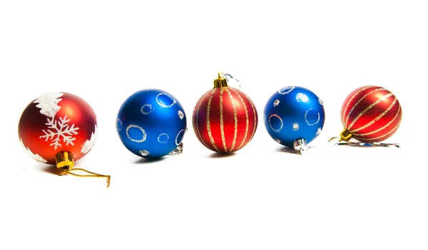 Navidad juguetes rojos y azules —  Fotos de Stock