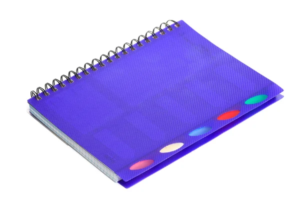 Cuaderno sobre el fondo blanco . — Foto de Stock