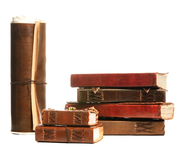 stock image Group of antique books