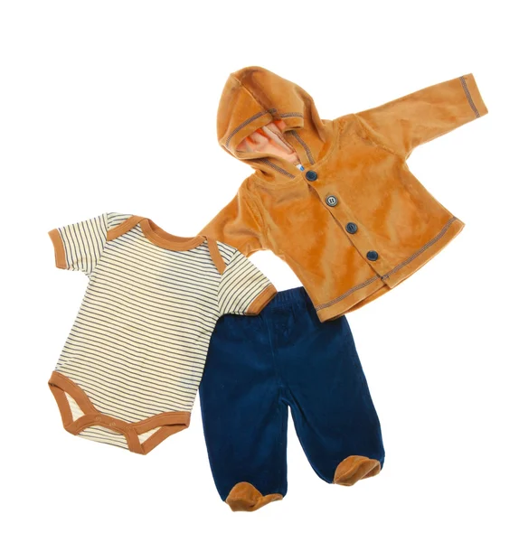 Conjunto de ropa para niños aislado en blanco — Foto de Stock