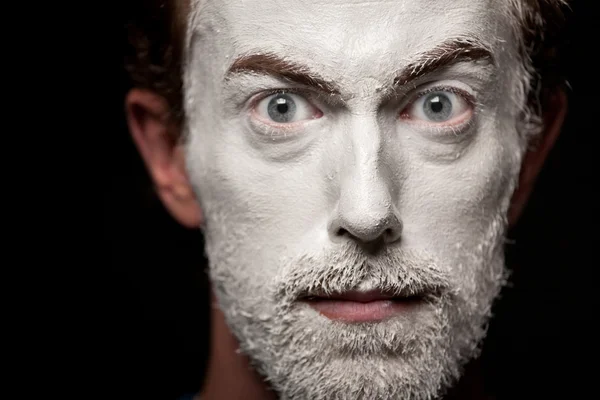 Stock image A man with makeup on his face