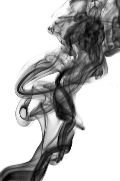 Rauch auf weißem Hintergrund — Stockfoto