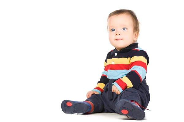 O bebê de olhos azuis, close-up . — Fotografia de Stock