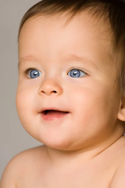 근접 파란 눈 아기. — 스톡 사진