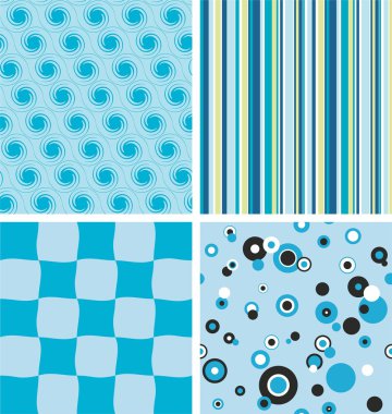 Blue seamless backgrounds clipart