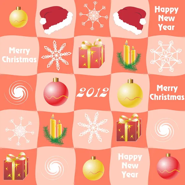 Christmas checkered background — Stock Vector