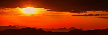 Sunset over the Desert clipart