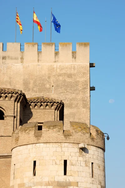 Dettaglio del Palazzo Aljaferia a Saragozza, Spagna — Foto Stock