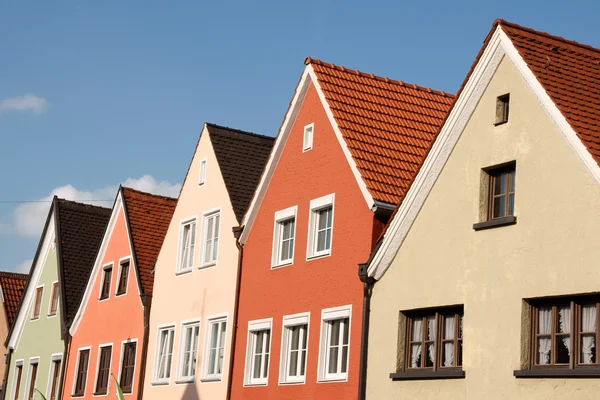 Типичные красочные дома в Schongau, Германия — стоковое фото