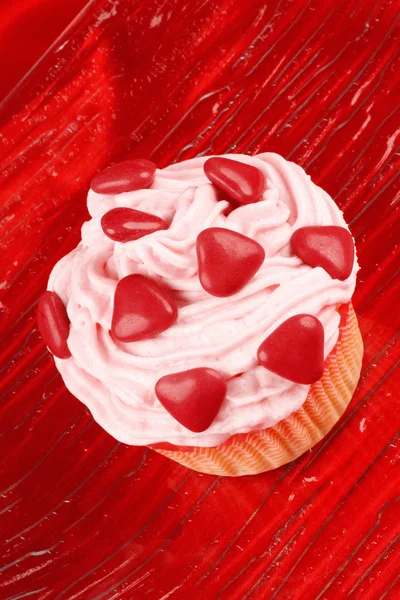 Φανταχτερό cupcake ημέρα του Αγίου Βαλεντίνου — Φωτογραφία Αρχείου