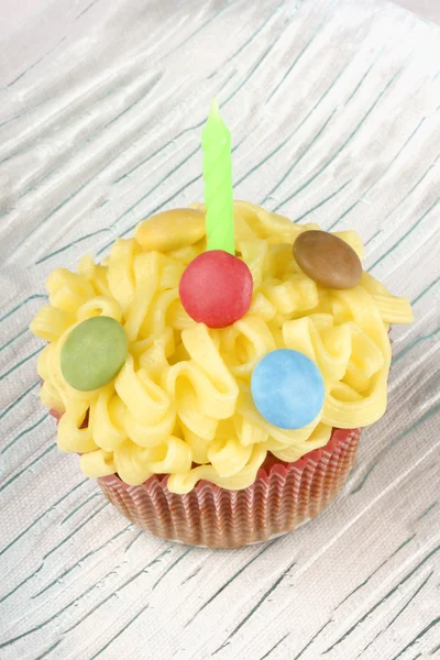Fancy birthday cupcake — Stock Photo, Image