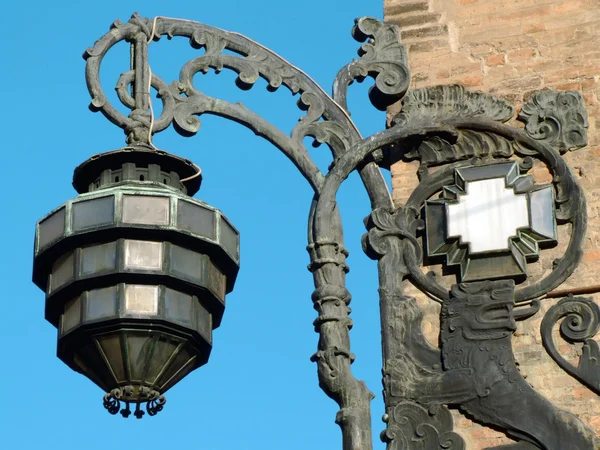 Antico lampione di Bologna — Foto Stock