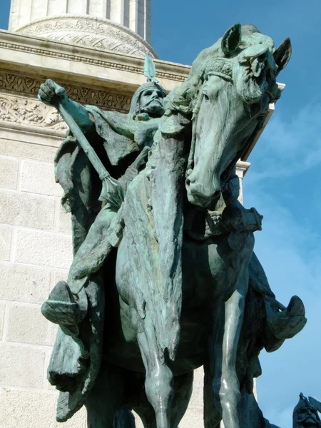 Jezdecká socha Arpád — Stock fotografie