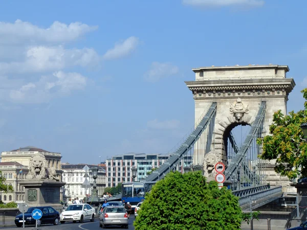 Szechenyi zincir köprü, Budapeşte — Stok fotoğraf